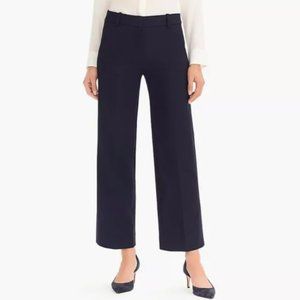 J.Crew navy high-rise Peyton wide-leg pant in four-season stretch Sz 00